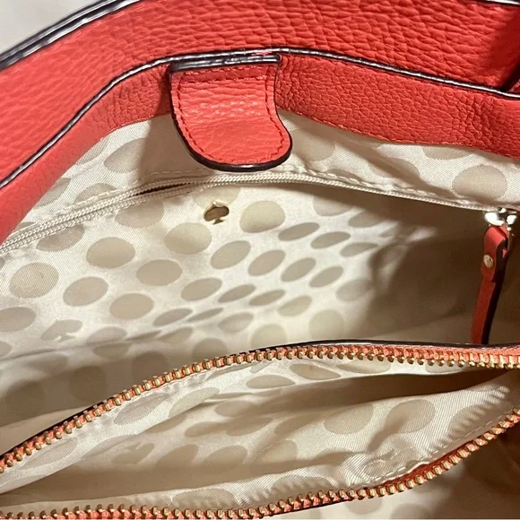 KATE SPADE new Maryanne West Valley Coral Bow Satchel Handbag + Dustbag - Picture 11 of 16